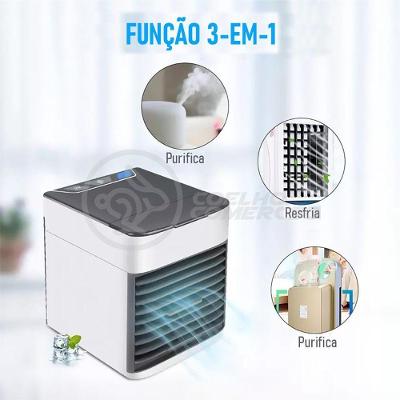 Mini Ar Condicionado Umidificador Portátil Air Cooler 3 Vel