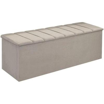 Calçadeira Baú Solteiro 90cm Bege