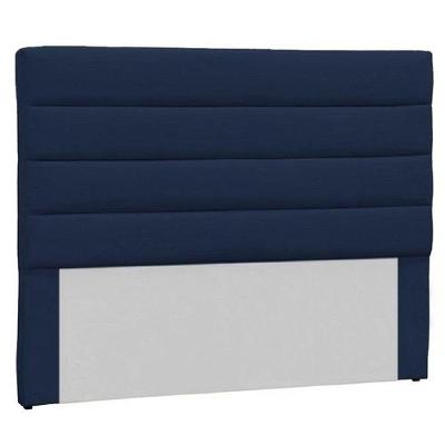 Cabeceira Solteiro Estofada Berlim Suede Azul Marinho -m&f Decor