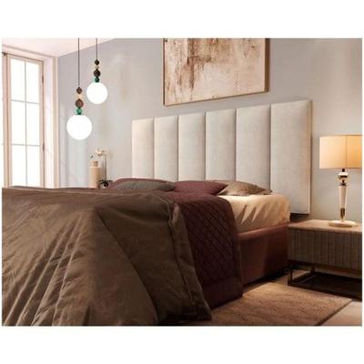 Painel Cabeceira King Cancun Suede Bege