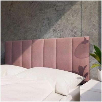 Painel Cabeceira Casal Cancun Suede Rose