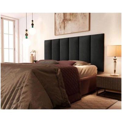 Painel Cabeceira Casal Cancun Suede Preto