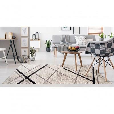 Tapete Para Sala Belga Liege 5 Bege-cinza 1,40x2,00m - Edantex