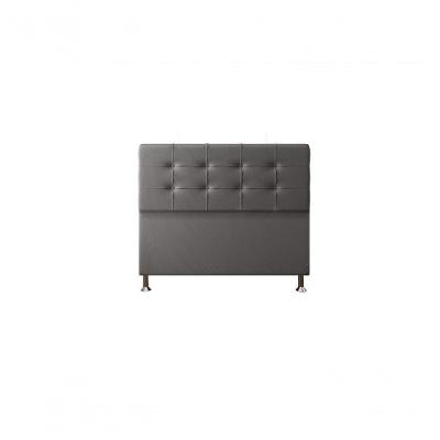Cabeceira Atenas 1,40 Cm Cama Box Solteiro Suede Cinza