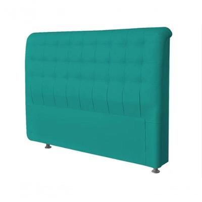 Cabeceira Dama 1,60 Cm Cama Box Queen Suede Azul Turquesa