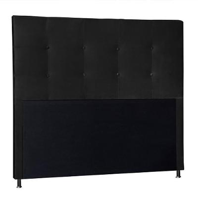 Cabeceira Berlim 90cm Cama Box Solteiro Suede Preto
