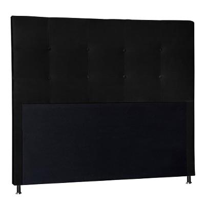 Cabeceira Berlim 90 Cm Cama Box Solteiro Suede Preto