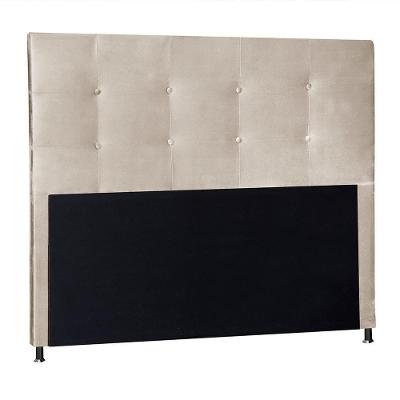 Cabeceira Berlim 1,40 Cm Para Cama Box Casal Suede Bege