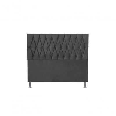 Cabeceira Paris 1,60 Cm Para Cama Box Queen Suede Cinza