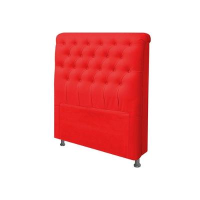 Cabeceira Dama 90 Cm Cama Box Solteiro Corino Vermelho