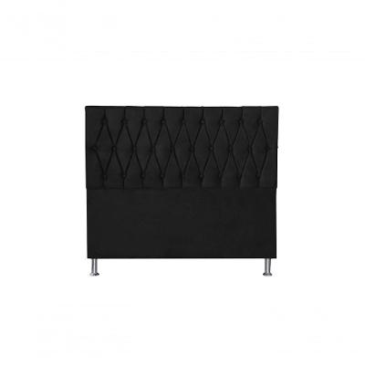 Cabeceira Paris 1,40 Cm Para Cama Box Casal Suede Preto