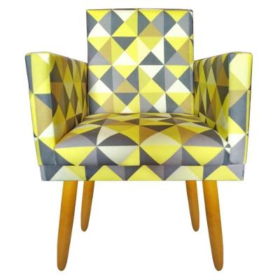 Poltrona Decorativa Nina Sala E Escritório Triangulo Amarelo