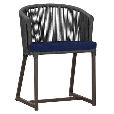 Cadeira De Jantar Noronha Alumínio Marrom E10 Trama Original Preto