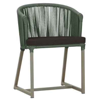 Cadeira De Jantar Noronha Alumínio Fendi E9 Trama Original Verde