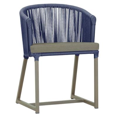 Cadeira De Jantar Noronha Alumínio Fendi E8 Trama Original Azul