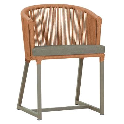 Cadeira De Jantar Noronha Alumínio Fendi E8 Trama Original Terra Cota