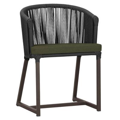 Cadeira De Jantar Noronha Alumínio Marrom E13 Trama Original Preto