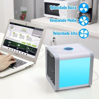 Ar Condicionado Portátil Arctic Air Cooler Umidificador Climatizador Luz Led 7 Cores Rgb