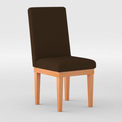 Cadeiras Estofada Com Base Suede Sala De Jantar Marrom