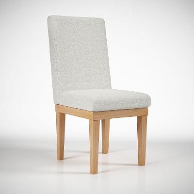 Cadeira De Jantar Reforçada Estofada Linho - Balaqui Decor Cor:linho Bege