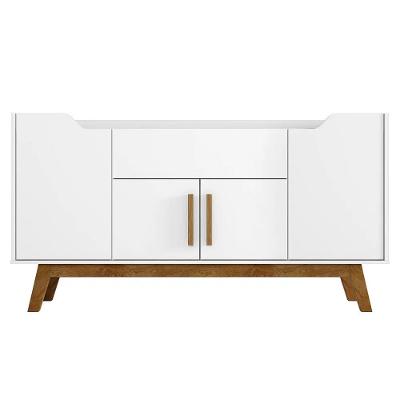 Balcão Aparador Buffet 4 Portas 1 Gaveta Future Branco/cinamomo - Bechara
