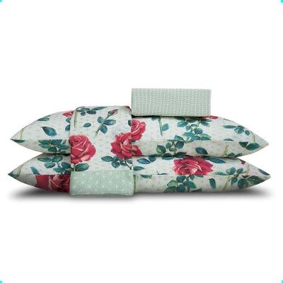 Jogo De Cama Casal Duplo 4 Peças Clara 250x220cm 140 Fios Realce Premium