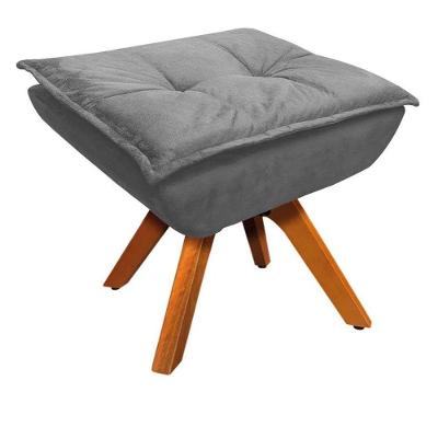 Puff Decorativo Base Giratória Giromad Opla Suede Grafite