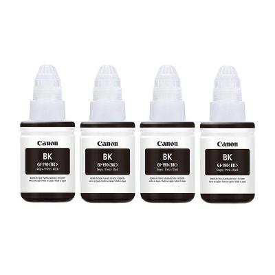 Kit 04 Refil Preto Tinta Original Canon G190 Gi190 Gi-190 G1100 G2100 G3100 G3102