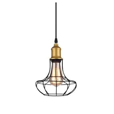 Pendente Aço 185 Taschibra 40w Vintage Preto Lustre De Teto