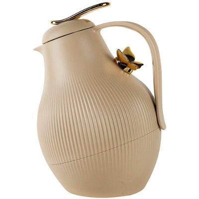 Garrafa Térmica De Mesa Daphne Nude Bege Café Chá Leite 1l