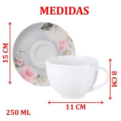 Kit Jogo Xicaras 12peças 12 Pessoas Ornatta Tramontina 250ml
