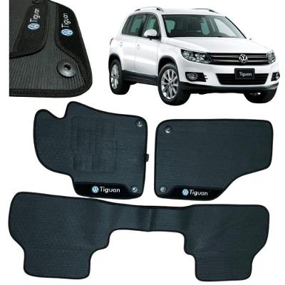 Kit Tapete Emborrachado Vw Tiguan 2009 Até 2017 3 Peças
