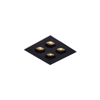 Spot De Embutir Astraled Downlight Ashok Led Alto Irc 90 8w Bivolt Preto 3000k Luz Amarela Dl-7007