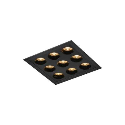 Spot De Embutir Astraled Downlight Ashok Led Alto Irc 90 18w Bivolt Preto 3000k Luz Amarela Dl-7009