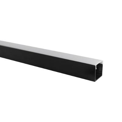 Perfil De Sobrepor Para Fita Led Blumenau Line Easy 23mm Com 2 Metros Preto Fosco