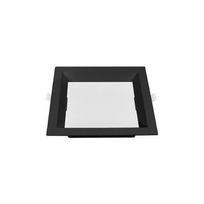 Painel De Led Nordecor Quadrado Kais De Embutir Recuado 12w Bivolt Preto 4000k Luz Neutra 4198