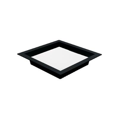 Painel De Led Nordecor Quadrado Kais De Embutir Recuado 18w Bivolt Preto 6500k Luz Branca 4213