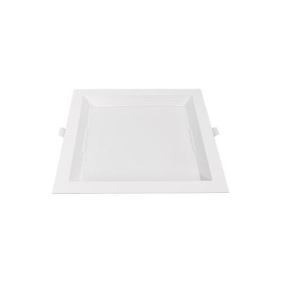 Painel De Led Nordecor Quadrado Kais De Embutir Recuado 18w Bivolt Branco 3000k Luz Amarela 4191