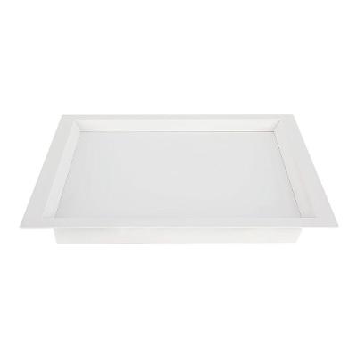Painel De Led Nordecor Quadrado Kais De Embutir Recuado 36w Bivolt Branco 3000k Luz Amarela 4261