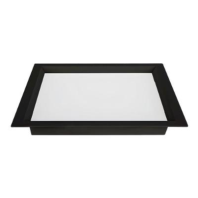 Painel De Led Nordecor Quadrado Kais De Embutir Recuado 36w Bivolt Preto 3000k Luz Amarela 4264
