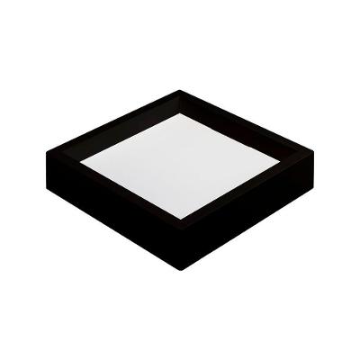 Painel De Led Nordecor Quadrado Kais De Sobrepor Recuado 24w Bivolt Preto 6500k Luz Branca 4257