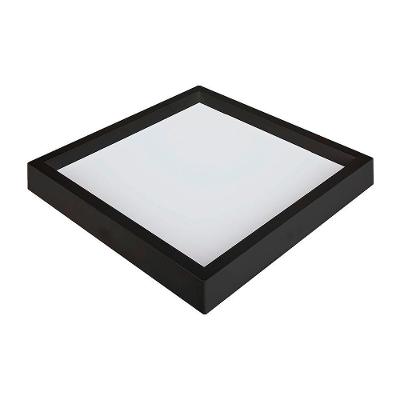 Painel De Led Nordecor Quadrado Kais De Sobrepor Recuado 36w Bivolt Preto 6500k Luz Branca 4272