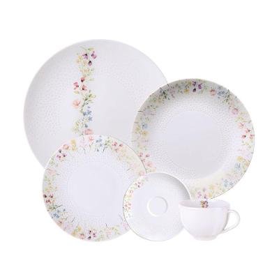 Aparelho De Jantar Tramontina Artemis Em Porcelana Decorada 30 Peças