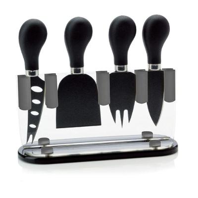Conjunto De 4 Facas Para Queijo Kenya Preto