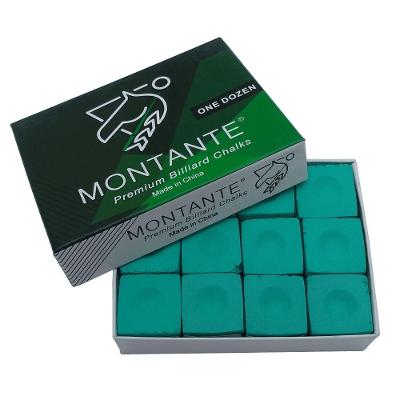 12 Un. Giz Montante Verde Billiard Chalk