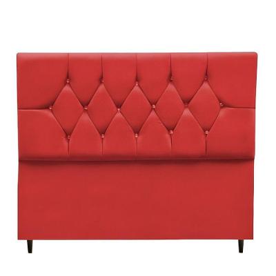 Cabeceira Para Cama Box Estofada King 195 Cm Suede Madri vermelho