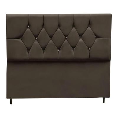 Cabeceira Para Cama Box Estofada Solteiro 90 Cm Suede Madri marrom