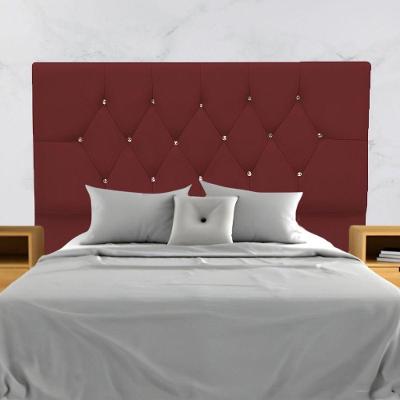 Cabeceira Para Cama Box Estofada King 195 Cm Suede Madri bordô