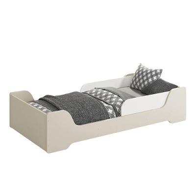 Cama Evolutiva 2 Em 1 Zaki Areia Fosco Com Proteção Lateral Lisa Reller Móveis Areia Fosco