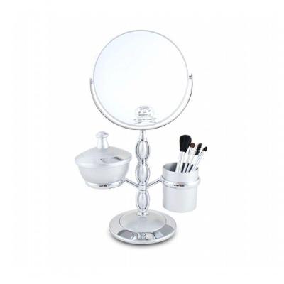 Espelho De Mesa Com Pincéis E Suportes Jacki Design Cinza Claro